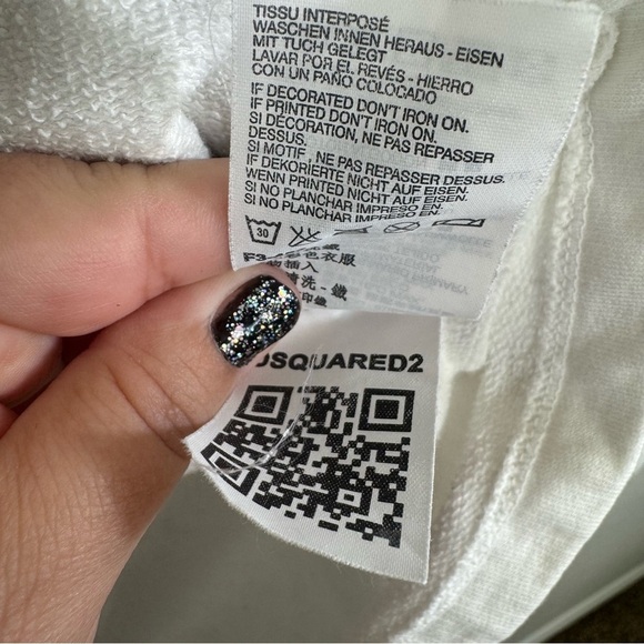 Dsquared2 icon white crewneck made in Italy size large pullover sweater - Picture 9 of 9